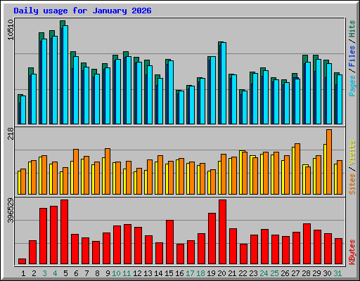 Daily usage for January 2026