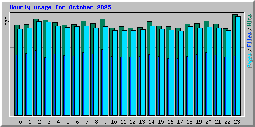 Hourly usage for October 2025