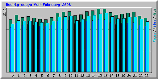 Hourly usage for February 2026