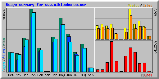 Usage summary for www.miklosboros.com